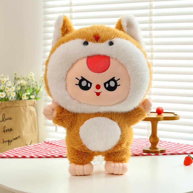 New Baby Three-year-old Plush Toy Throw Pillow To Accompany Sleeping Doll Doll Gold Mink Large Doll