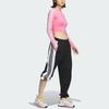 Adidas Укороченная футболка с длинным рукавом Originals Adicolor, женские топы розового цвета JE6045