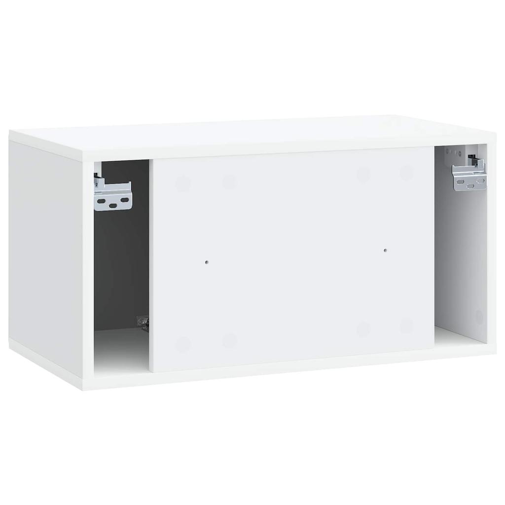 Wall Mounted TV Cabinet 59.5 x 31 x 30 cm White Engineered Wood