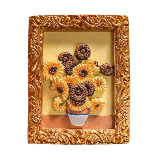 1/3/6 шт. Всемирно известная картина Магнит на холодильник Дом Офис Кухня Шкафчик Холодильник Смола 3D Живопись маслом Искусство Магнитное украшение Орнамент