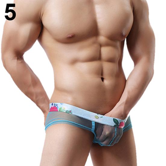 Мужские модные сексуальные прозрачные трусы U-образные выпуклые тонкие сетчатые трусы, нижнее белье