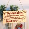 Fashion Home Decoration Vintage Shabby Style Friendship Sign Best Friend Board Heart Thank You Decoration Accessories Supplies