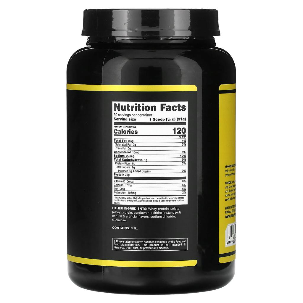 Primaforce Whey Protein Isolate, Vanilla, 907 G (2 Lbs)
