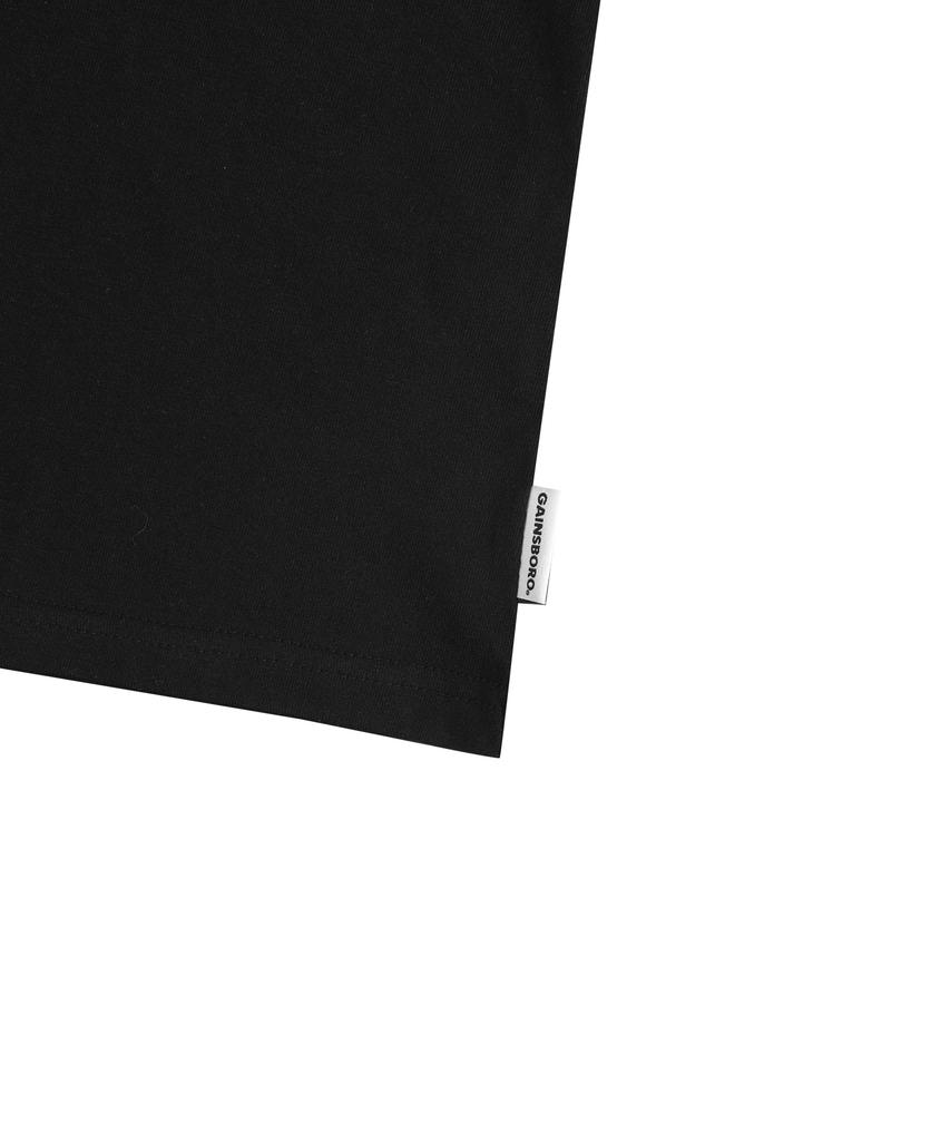 GAINSBORO [Cool Cotton] Lettering New Logo T-Shirt_Black