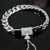 Concentric Lock Key Valentine's Day Titanium Steel Couple Bracelet Set Fashion Jewelry Bracelet Necklace Couple Sets