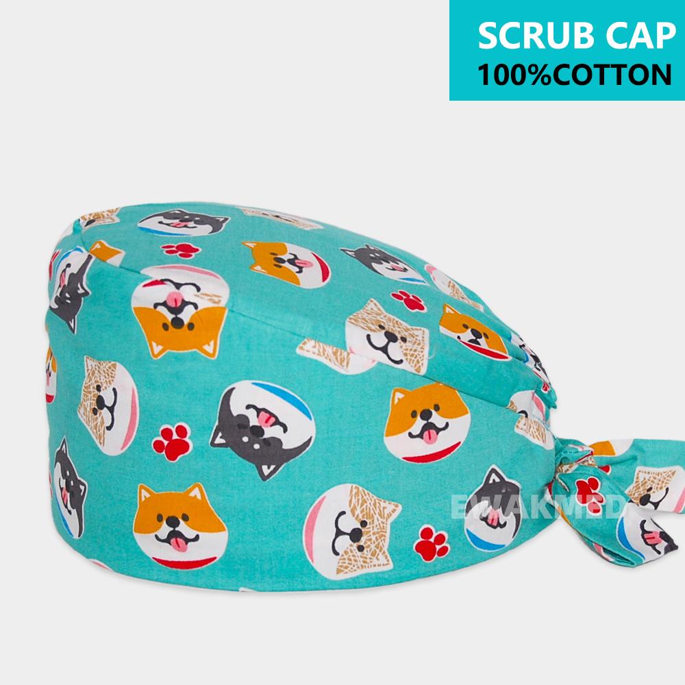 Новая мягкая кепка из хлопка, регулируемая шапка с героями мультфильмов, шапка для лабораторной работы, хирургическая шапка, аптека, аксессуары для ухода за стоматологом, шапочки-скрабы