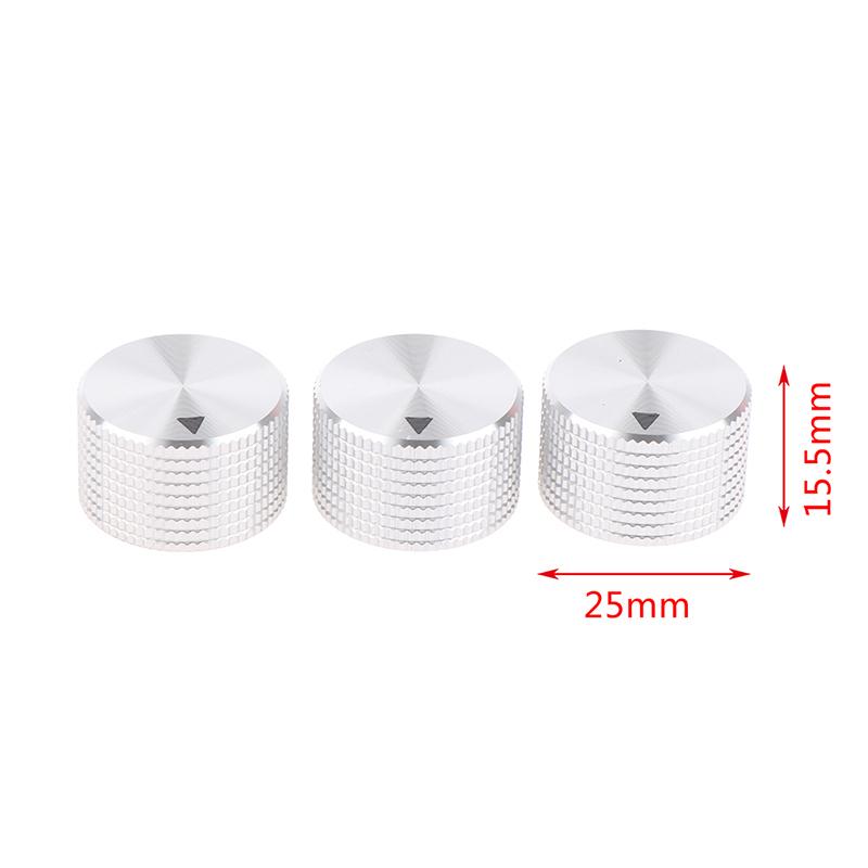 Серебряная алюминиевая ручка громкости с отверстием 6 мм 25 мм * 15 мм крышка ручки потенциометра