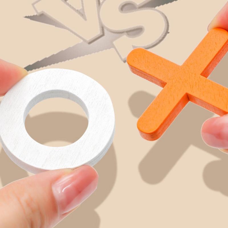 Играйте в игру, деревянная игрушка, мини-головоломка для взаимодействия с тиктактоу, тренировка обучения мозга, ранние развивающие игрушки для детей, детские шахматы