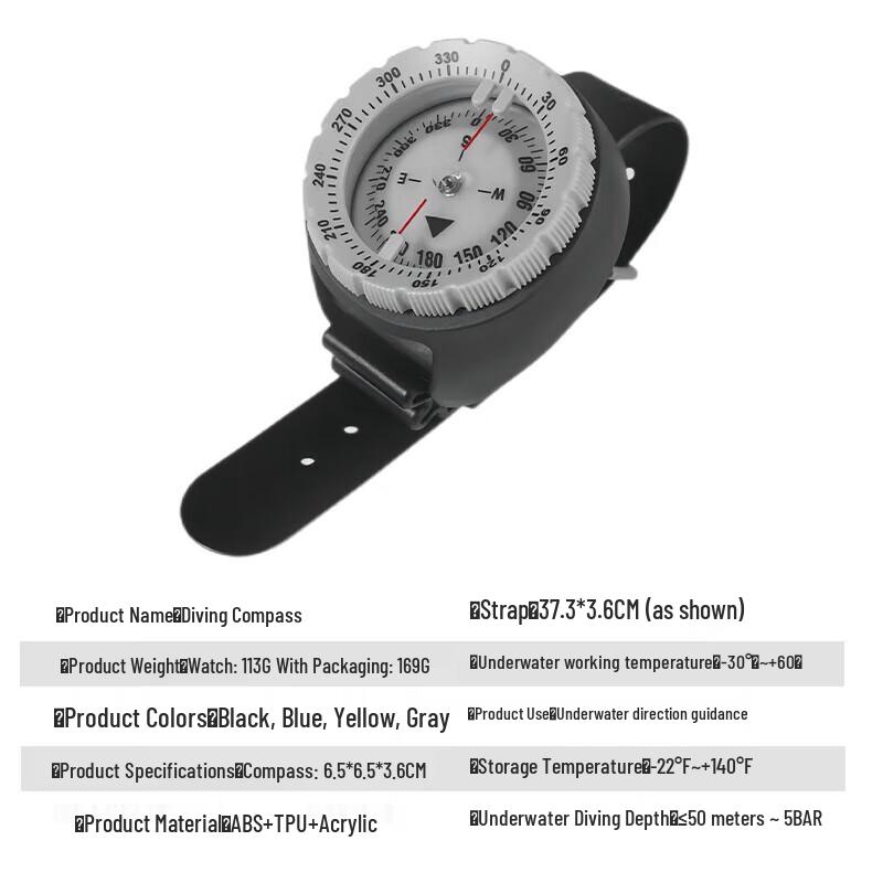 Светящийся наручный компас для дайвинга Zhongye