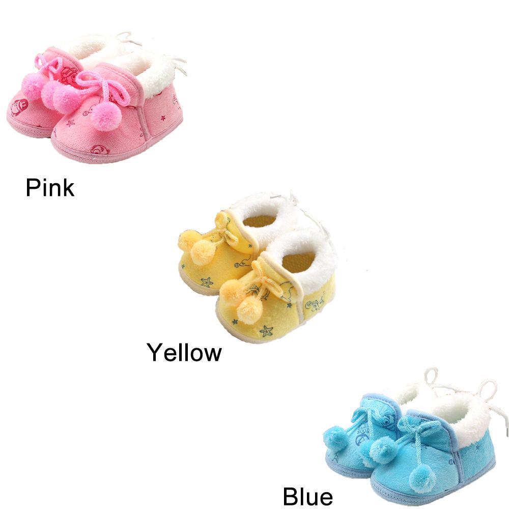 Toddler First Walkers Infant Bowknot Baby  Shoes Winter Boots First Walkers