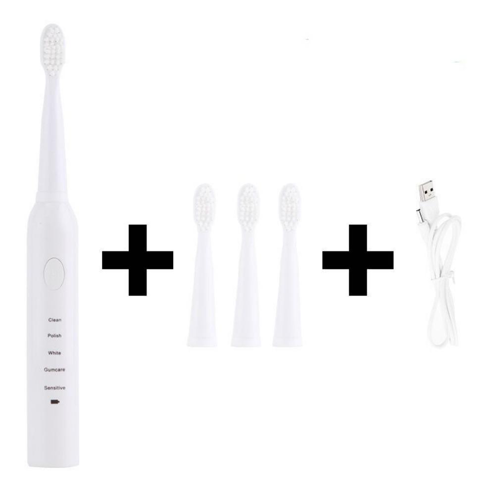 Electric Toothbrush with Soft Bristles, Rechargeable and Waterproof, Sonic Toothbrush for Adults and Kids, with Multiple Modes
