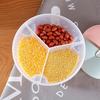 Кухонный герметичный ящик для хранения, диспенсер для круп, резервуар для хранения еды, вращающиеся чашки для сухих продуктов, контейнер для контейнеров для муки, органайзер