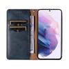 Hurtel Blue Magnetic Wallet Case for Galaxy S22 Ultra