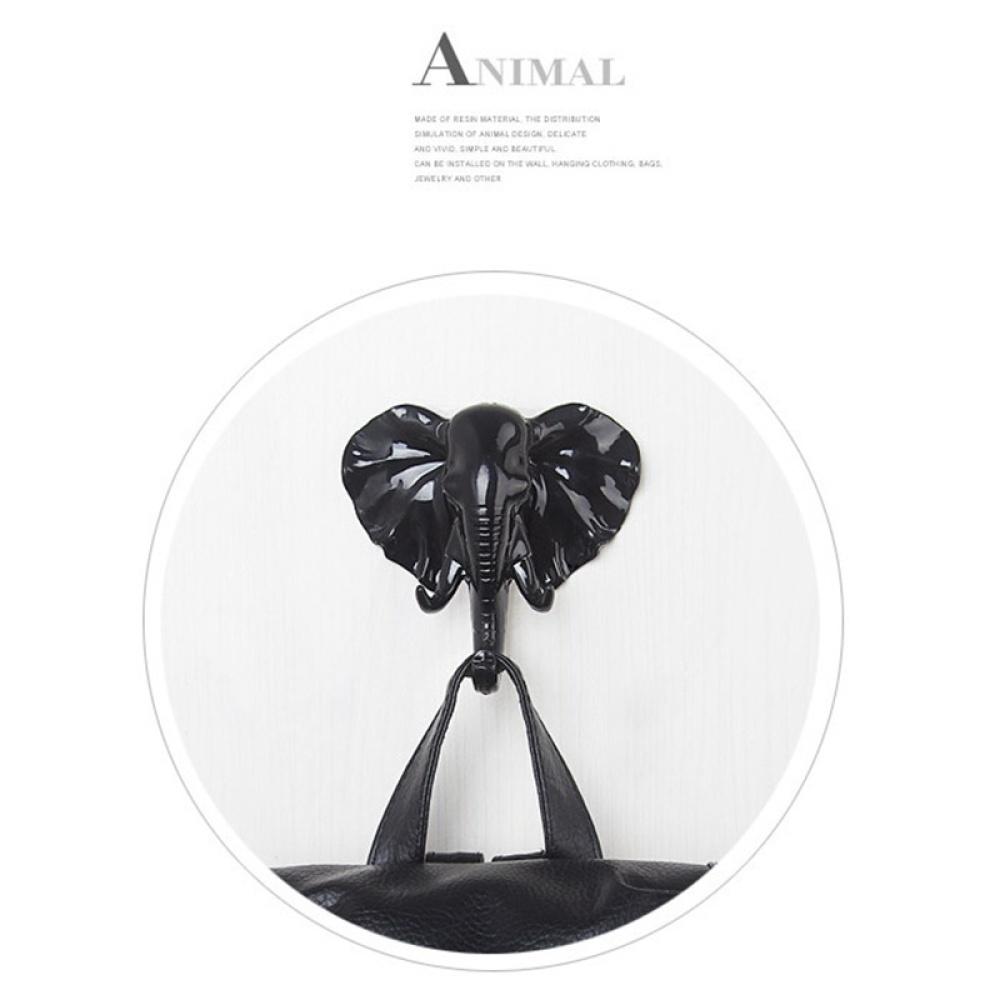 1 шт. настенный крючок с головой слона, шляпа, сумка, вешалка для пальто, домашние кухонные крючки для хранения декора