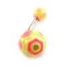 [C4956] - Body Piercing Ball 'Tecno' Orange Yellow
