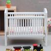 White Miniature Bed Baby Crib Baby Bed Model 1:12 Dollhouse Bedroom Furniture Decor Toy Doll House Accessories