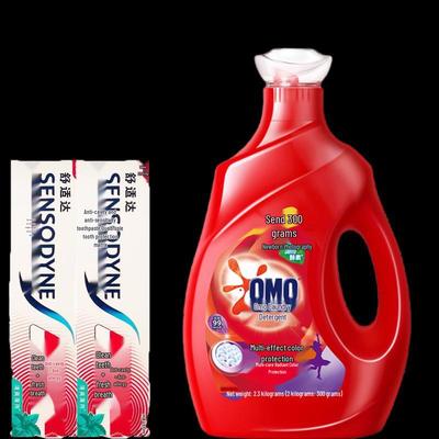 Комбо: Зубная паста Sensodyne против чувствительности и стиральный порошок Omo