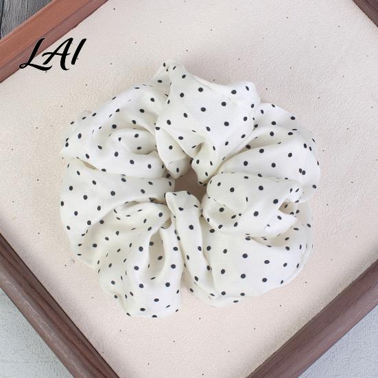Versatile Wrist Ornament Retro Polka Dot Hair Tie for Women Girls Soft Elastic Scrunchies Elegant Stylish Ties Gifts Ponytail Holder Fashionable