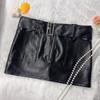 Женская юбка на бедрах Ретро Клубная Сексуальная с низкой посадкой Кожаная юбка из ПУ