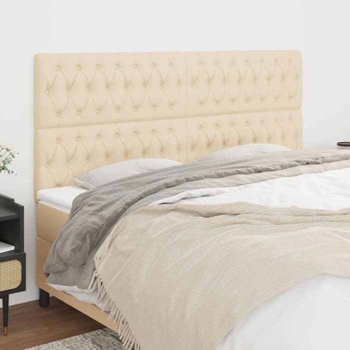 Tête de lit - Maison Exclusive - Crème - 180 x 7 x 118/128 cm - Hauteur réglable