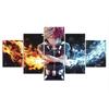 Home Decoration Modern Wall Art 5 Pieces Cartoon Characters Anime Pictures HD Painting For Living Room Design Posters No Frame