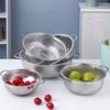 Stainless Steel Rice Basket Fruit Washing Bowl Fine Mesh Practical Strainer Colander  Home