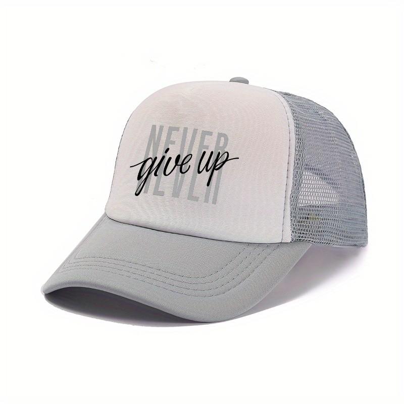 Никогда не сдавайся Принт Тракер Шляпа Полиэстер Регулируемая Snapback Бейсболка Повседневная Унисекс Подарок