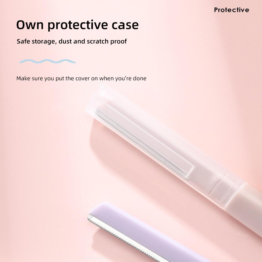 Двусторонний триммер для бровей с макролезвием, устойчивым к царапинам, безопасная моющаяся бритва для бровей, инструмент для макияжа и красоты