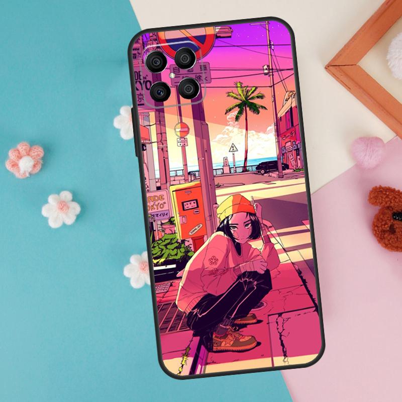 Чехол Vaporwave Glitch Аниме для Honor 200 Pro 50 70 90 X9a X8a X8 X9 X8b X9c X9b Honor Magic 7 5 6 Lite Pro