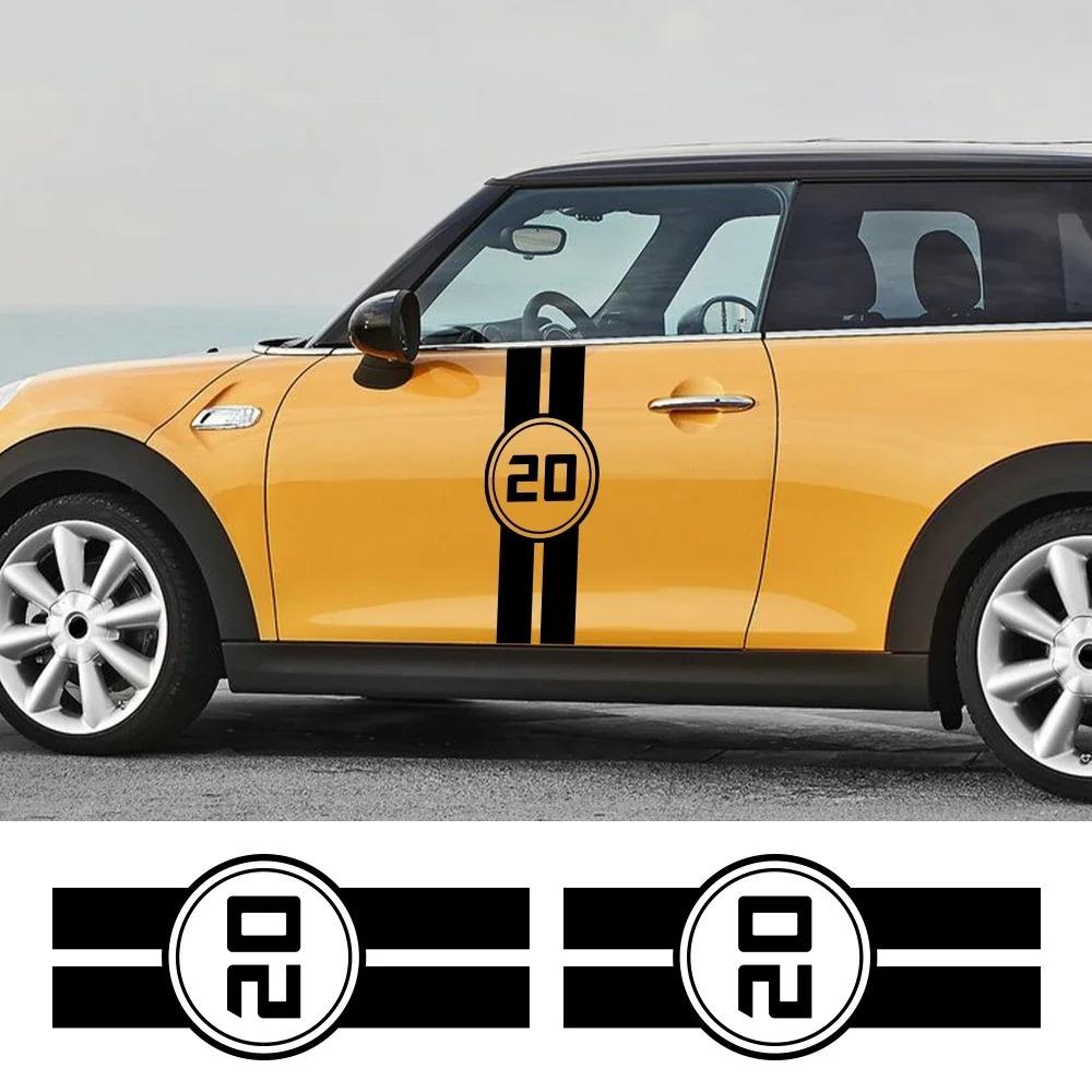 Автомобильные наклейки Номер 20 Полосы Виниловые наклейки Для MINI Cooper S JCW R55 R56 F55 F56 R60 F60 F54 Авто Тюнинг Декоративные Аксессуары
