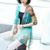 Outer Cardigan Sun Protection Jacket Women's Chiffon Top Mid To Long Summer Casual Vacation Mesh Thin Jacket Women's