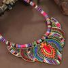 3Pcs/Set Braided Rope Bohemian Necklace Ethnic Style Leisure Necklace Indian Choker  Ladies