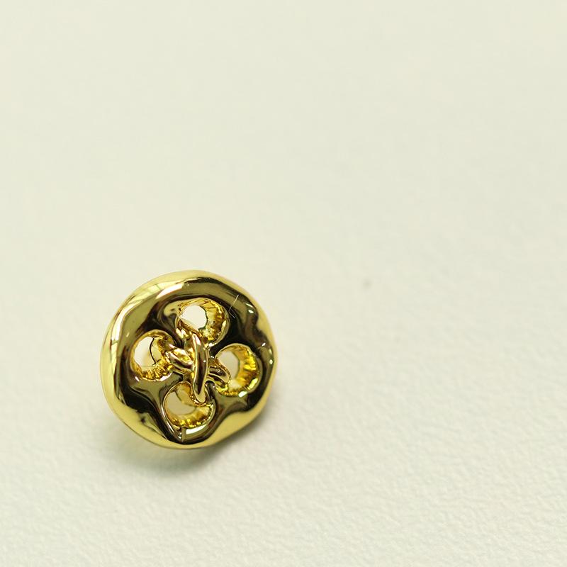 10pcs Pretty Plating Buttons Square Round Buttons Coat Windbreaker Sweater Accessories Various Styles DIY Sewing Supplies