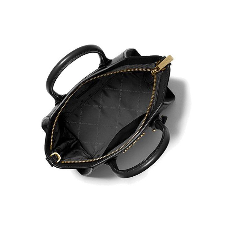 Michael Kors Avril Letter Logo Solid Color Commuter Style Leather Ear Bag Tote Shoulder Crossbody Bag Small Women bags Black 35F1G4VM2L-001