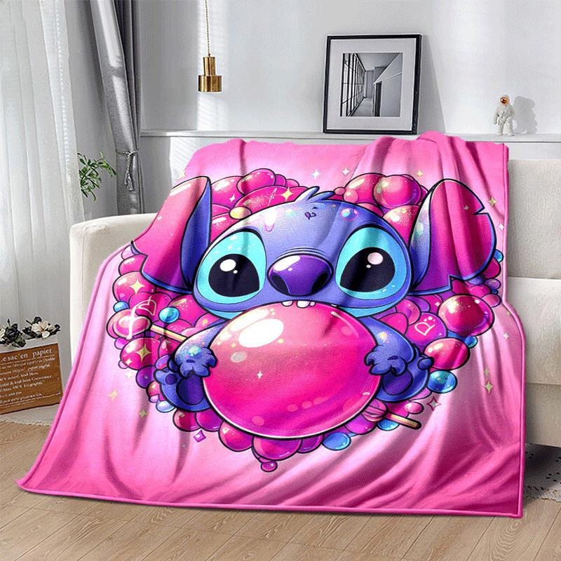 1pc Stitch Printing Blanket - Soft, All-Season Throw for Living Room, Bedroom,Travel