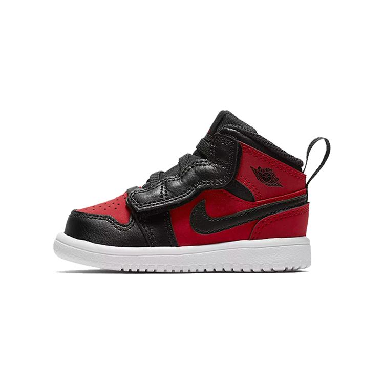 Jordan Детская обувь Air Jordan 1 Mid Alt Mid top Черно-красная для младенцев и малышей AR6352-610