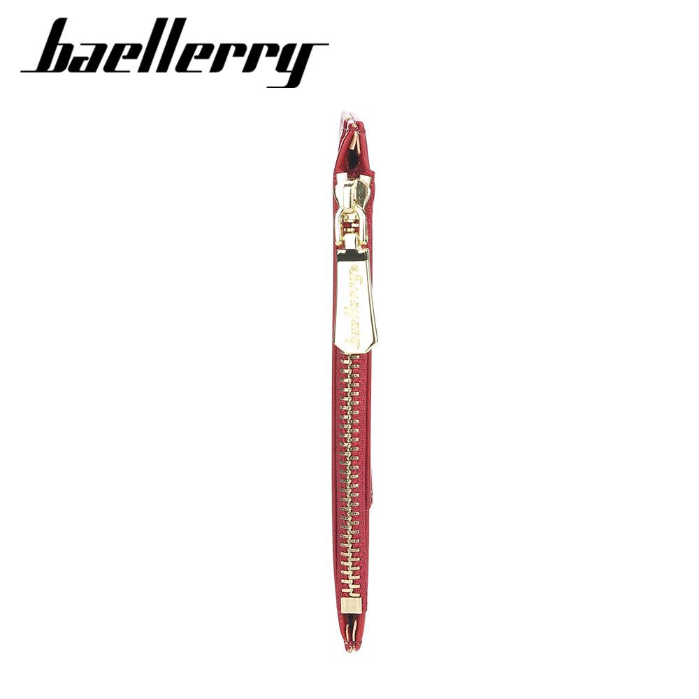 Baellerry Женские модные кошельки на молнии ярких цветов, тонкий держатель для карт, кошелек из искусственной кожи