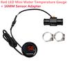 Универсальный мотоциклетный термометр, приборы, температура воды, температура, светодиодный цифровой дисплей, датчик, метр, с адаптером датчика температуры 16 мм