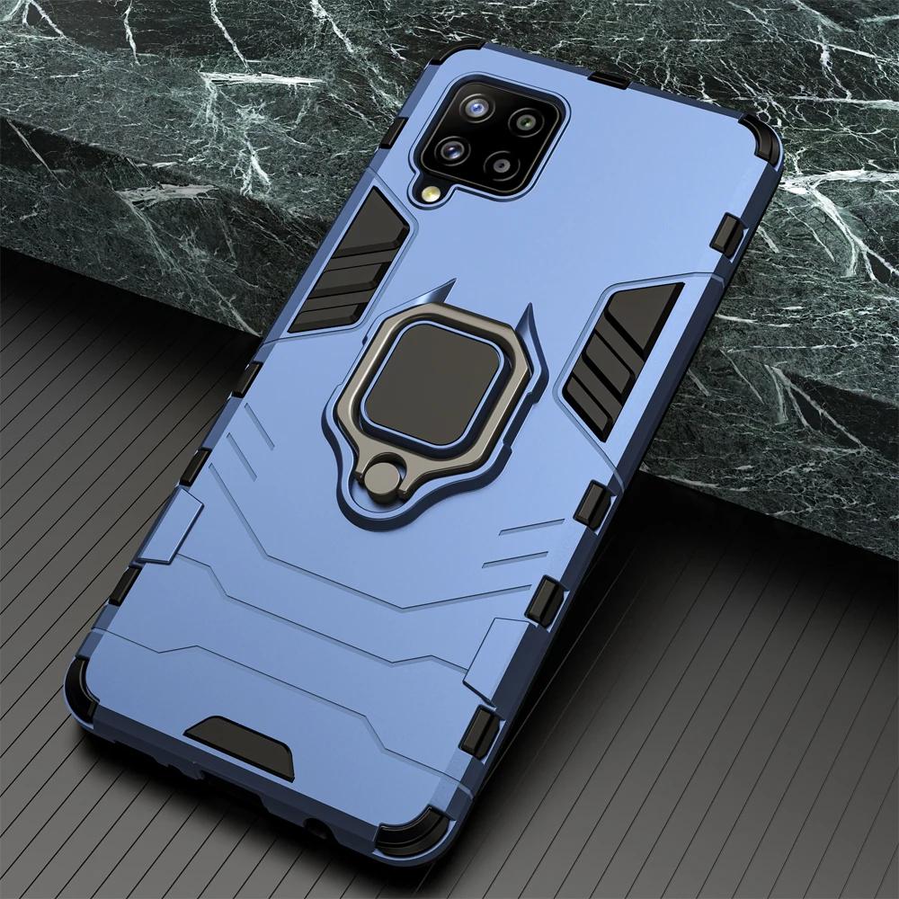 Противоударный чехол для Samsung Galaxy A12 A22 A72 A52S 5G A73 A53 A33 A23 A13, задняя крышка для телефона с подставкой и кольцом для Galaxy M52 M32 M62