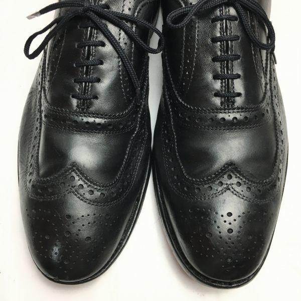Allen Edmonds 80-е Винтажные МакАллистер Броги с крылышками Черные Размер 10.5D / 28.0-28.5см(ИСПОЛЬЗОВАЛ)