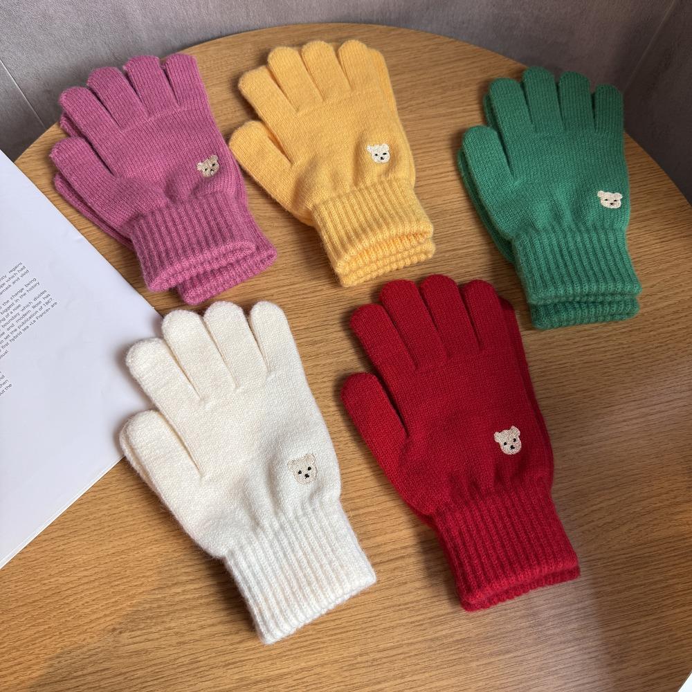 Protection From Cold Women Bow-knot Warm Gloves Touch Screen Knitted Gloves for Men and Women
