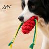 Fun Fruit Shaped Fetch Toys Squeaky Cotton Rope Dog Chew Toy for Aggressive Chewers, Vegetable Puppy Teething Soft Dogs Training Toy, Interactive