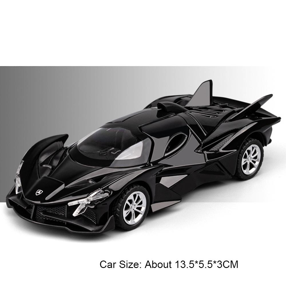 1:36 Scale Apollo EVO AE86 Sports Car Model Toy Music Light Doors Opened Pull Back Miniature Models Boys Hobby Ornaments