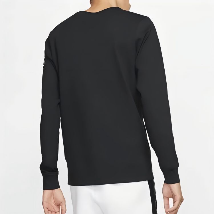 Jordan Футболка с длинным рукавом и круглым вырезом, мужская, черная AT8814-010