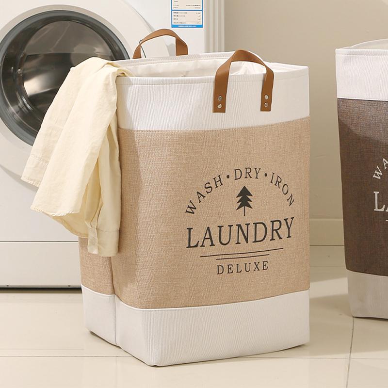 Large Capacity Laundry Basket Dirty Clothes Basket Fabric Laundry Basket Folding Storage Basket Household Storage Bag Portable