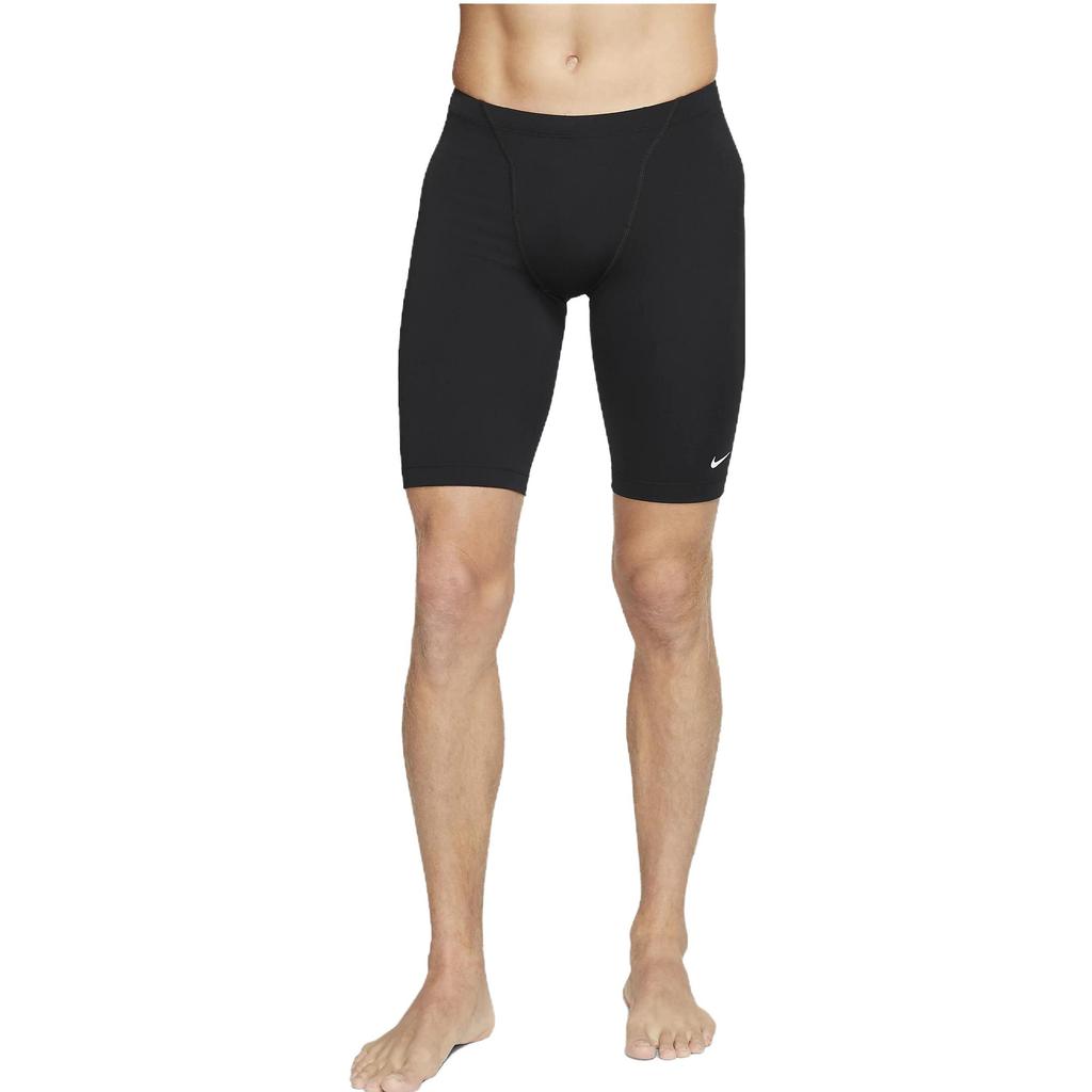 Nike Solid High-Waisted Slim Swim Trunks Men swimwear Black NESSA006-001