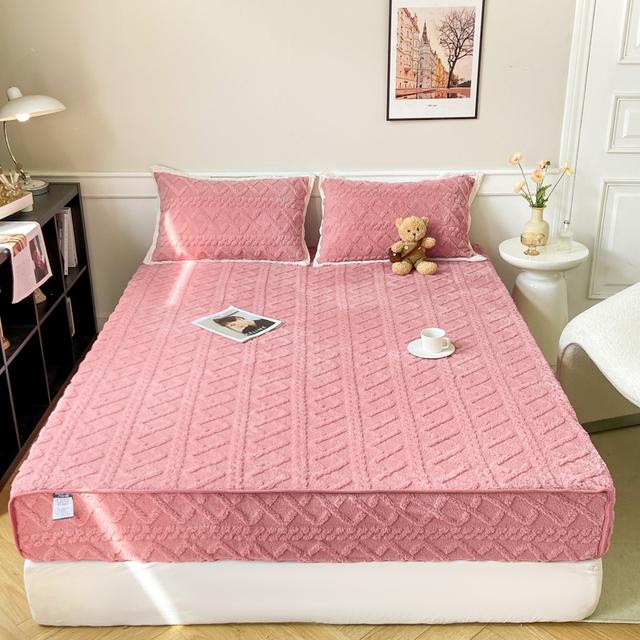 Мягкая жаккардовая простыня на резинке, прочная тафовая бархатная эластичная лента, простыня на резинке, защитный чехол для матраса, утолщенное покрывало, чехол для матраса