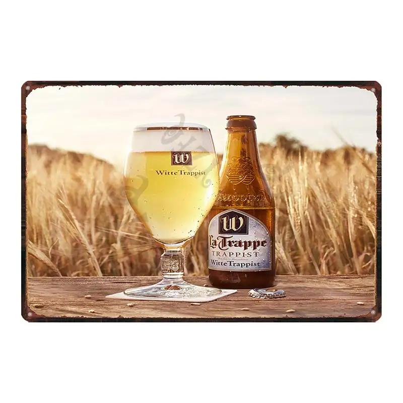 Бельгийское пиво VintageBrugse Zot La Trappe Металлические жестяные таблички для стены Бар Паб Искусство Кухня Кофе Домашний декор 30X20СМ DU-8282A