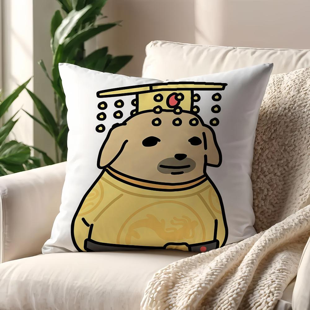 funny kawaii nNudaeng Dog Meme cushion cover For Pillow Printing Sofa Decoration Home Car Room Coffee Office Nordic Simplicity