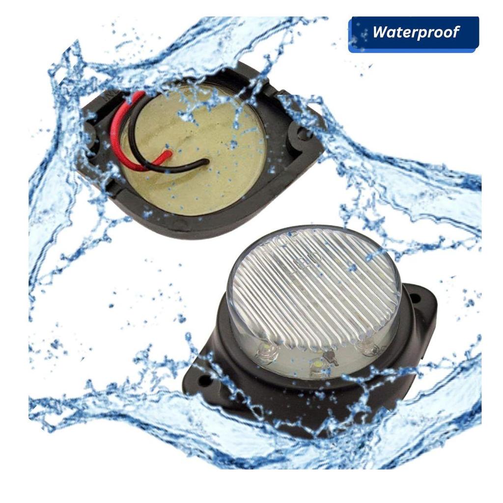 10-Pack Round LED Side Marker Clearance Lights 12V Waterproof – Universal Fit for Truck Trailer Bus Heavy Vehicle